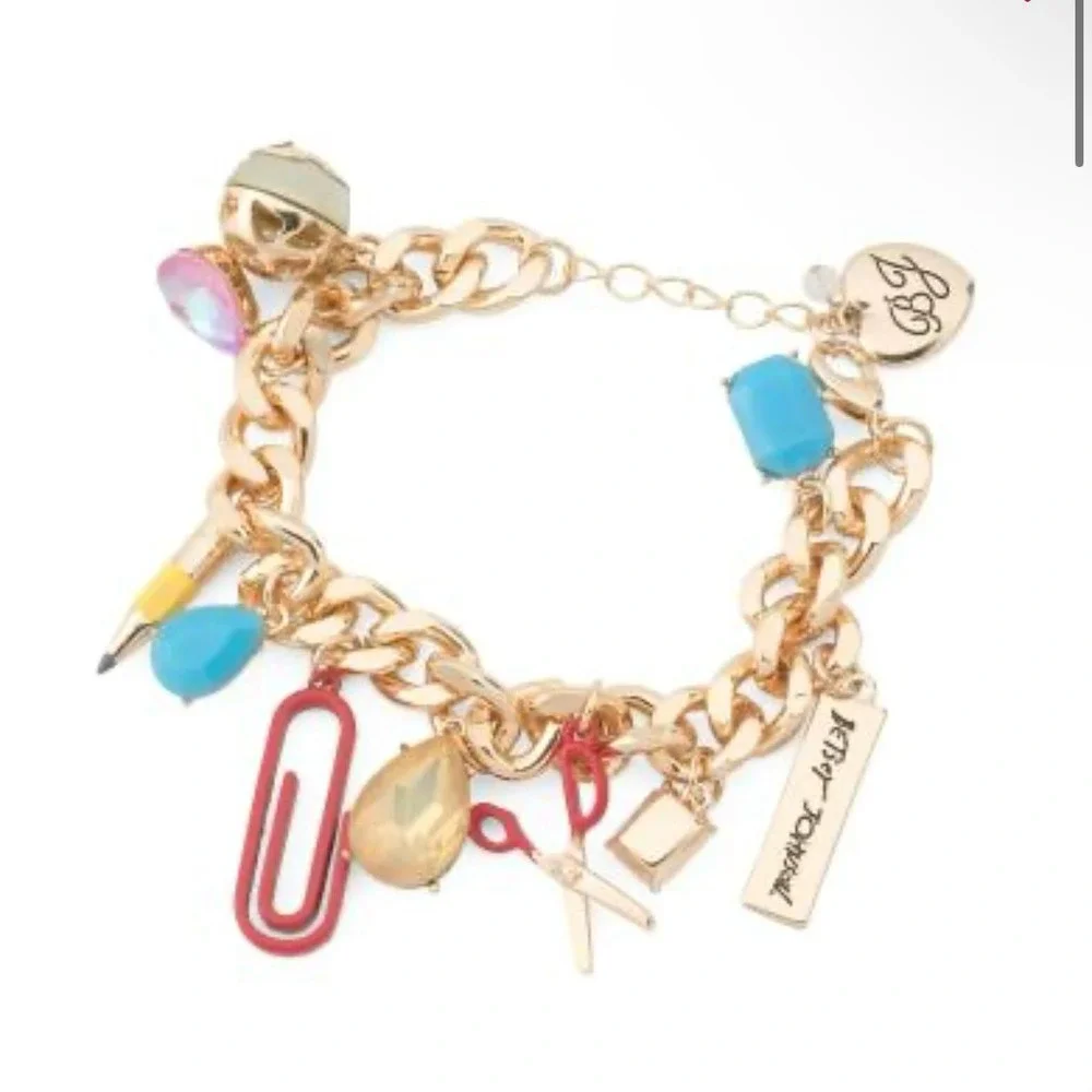 Betsey Johnson Jewelry Set - Teacher School Necklace AND matching Bracelet